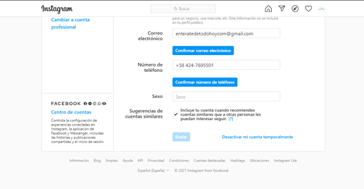 eliminar cuenta en Instagram temporalmente PASO 4 eliminar cuenta en Instagram temporalmente PASO 4