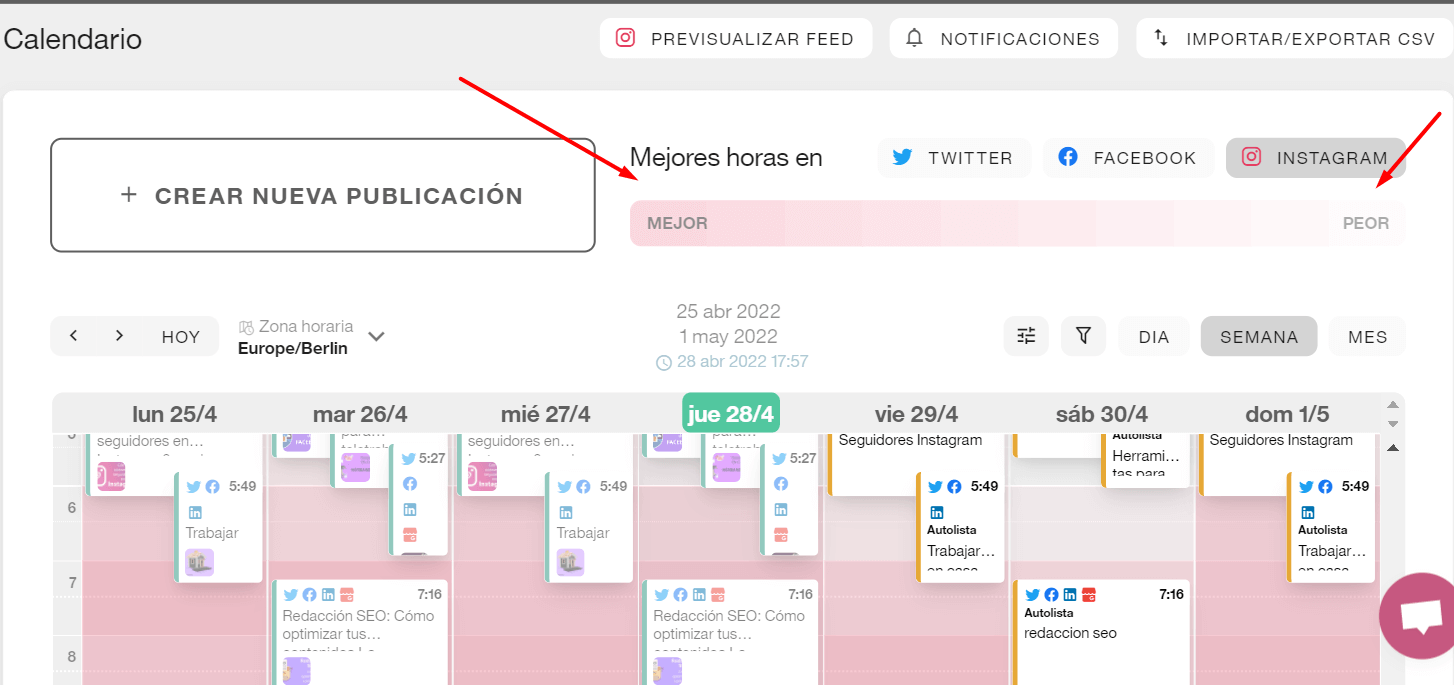 mejores horas para publicar en Instagram mejores horas para publicar en Instagram
