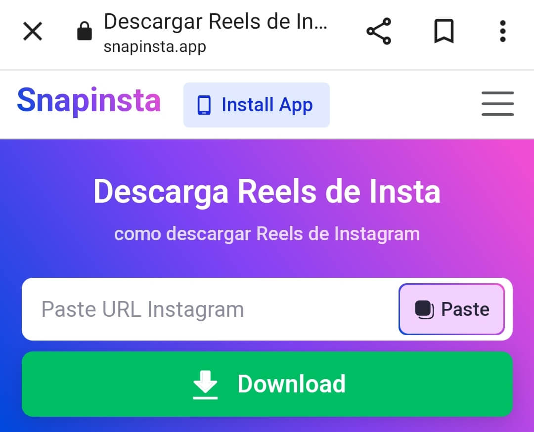 Descargar reels de Instagram con Snapinsta Descargar reels de Instagram con Snapinsta